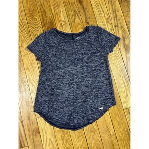 Hollister Heathered Gray Pocket T Shirt Womens XS Short Sleeve Casual Top‎